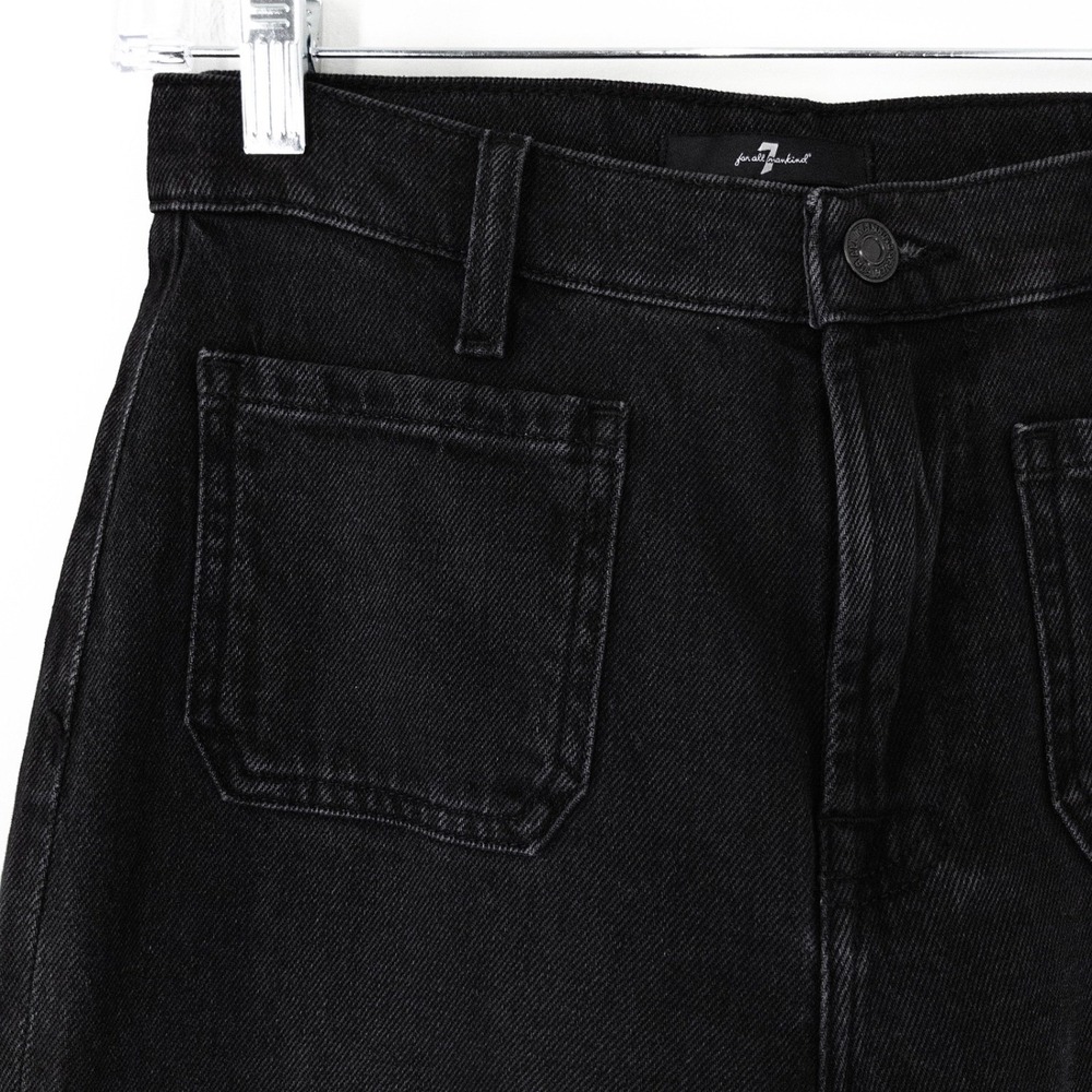 NEW 7 For All Mankind Modern Dojo Tailorless Thunder Flare Jeans Women's 24 NWT